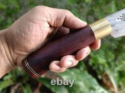 Custom Thai E-nep machete hunting knife 8 Bearing steel engraved, Rosewood, Pod