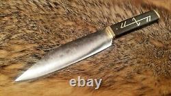 Custom Viking Seax Knife 8.5 BLADE Bog Oak Handle Blacksmith FIF
