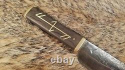 Custom Viking Seax Knife 8.5 BLADE Bog Oak Handle Blacksmith FIF