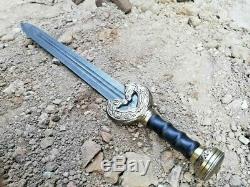 Damascus Steel Handmade Sword horse face handle Overall 34 inches long