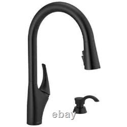 Delta Anderson Matte Black 1-Handle Pull-Down Kitchen Faucet 19998Z-BLSD-DST NEW