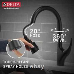 Delta Anderson Matte Black 1-Handle Pull-Down Kitchen Faucet 19998Z-BLSD-DST NEW