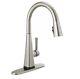 Delta Lenta Touch Single-Handle Pull-Down Sprayer Kitchen Faucet With Shield Spray