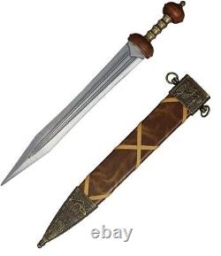 Denix Roman 1st Century Fixed Sword 20 Metal Alloy Blade Wood / Brass Handle