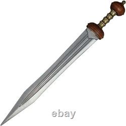 Denix Roman 1st Century Fixed Sword 20 Metal Alloy Blade Wood / Brass Handle