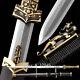 Dragon Sword Brass Handle Chinese Han Dynasty Saber Battle Jian Sharp Damascus