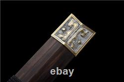 Excellent Brass Handle Chinese KUNGFU Sword Octahedral Folded Steel Sharp Blade
