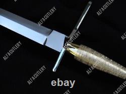 Fairbairn Sykes British Army Commando knife sword 2nd patern brass handle, cover
