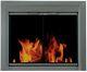Fireplace Doors Small Tinted Glass Surface-Mount Design with Easy-Grip Handles