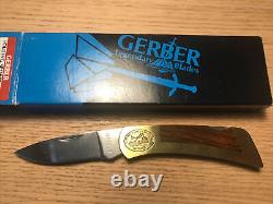 Gerber Sportsman-I Folder 440C Blade Steel Brass/Wood Handle Vintage USA