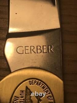 Gerber Sportsman-I Folder 440C Blade Steel Brass/Wood Handle Vintage USA