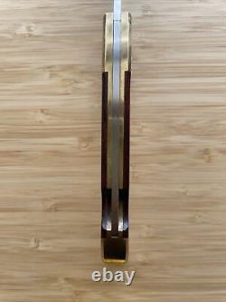 Gerber Sportsman III 9-1/8 Folder 440C Steel Brass Macassar Ebony Handle USA