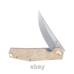 Giant Mouse Clyde Natural Canvas Handles with Brass Hardware 3in Elmax Steel Blade