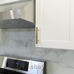 Gold Satin Brass Brushed Modern Cabinet Handles Pulls Kitchen Hardware Stainless