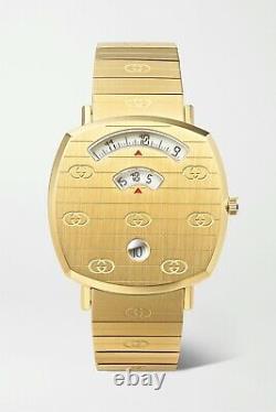 Gucci Grip 38mm Gold PVD-plated stainless steel watch Made in Italy