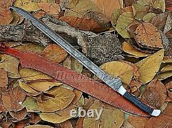 HUNTEX Custom Handmade Damascus Blade, Pakkawood Handle 535 mm Long Viking Sword