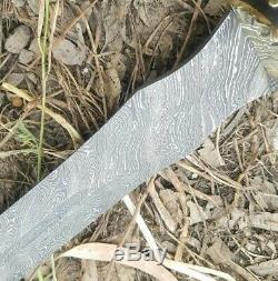 HandMade Damascus Steel Throwing Survival Spear Sword with Rose Wood Handle