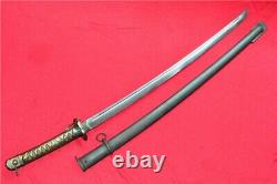 HandMade Japanese NCO Sword Saber Samurai Katana Brass Handle Steel Sheath Match