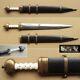 Handcrafted Steel'Roman Gladius' White Grip and Brass Fixings Matching Sheath