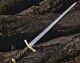 Handmade 36 Inches Damascus Steel Hunting Sword, Brass & Olive Wood Handle, Gift