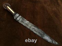 Handmade 5160 Spring Steel Antiqued James Bowie No. 1, Guardless Coffin Knife