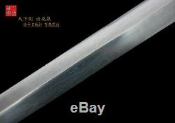 Handmade Chinese Sharp Fold Steel Blade Kung Fu Sword Jian Brass Handle Scabbard