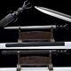 Handmade Folded Steel Chinese Han Jian Sword Black Brass Handle Combat Sharp