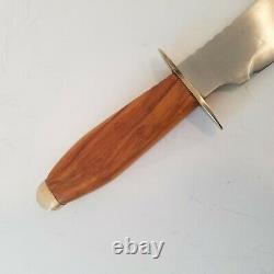 Handmade Mexican Coffin Handle Bowie 8.25 Carbon Blade Olivewood Brass Fittings