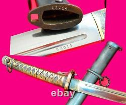 Handmade Military Japanese NCO Sword Samurai Katana Brass Handle Steel Sheath