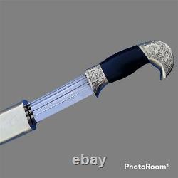 Handmade Spring Steel Russian Officers Sword Ebony Handle With Cover
