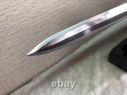 Handmade Upscale Chinese Sword Octahedron Folded Steel Blade Black Sandalwood