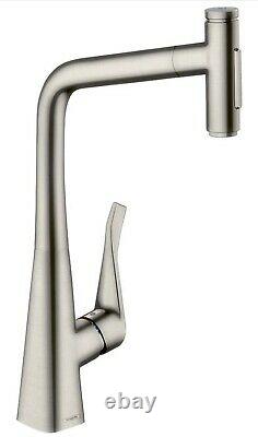 Hansgrohe Select Single-Handle Pull-Down Sprayer Kitchen Faucet Steel Optic