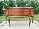 Henredon Cherry Sideboard Aged Brass Cabriole Leg Base & Bookmatched Veneer Top