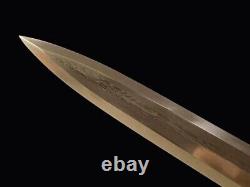 High Quality Brass Handle Fish JIan Chine Dagger Sword Folded Steel Short Knife
