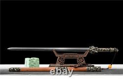 High qulaity Handmade Chinese Dragon JIAN SWORD Folded steel Brass Handle Sharp
