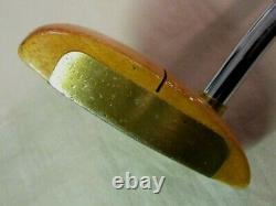 Hogan Sovereign Putter Rh Brass Plate Leather Grip Appx 34.5