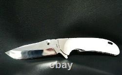 Hunting Pocket Knife Foldable Antler Handle Stainless Steel Belt Clip Rare