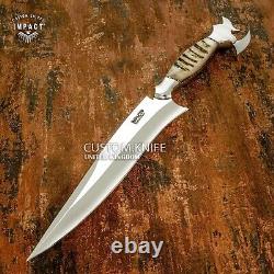 Impact Cutlery Rare Custom Full Tang Bowie Knife Ram Horn Handle- 1561