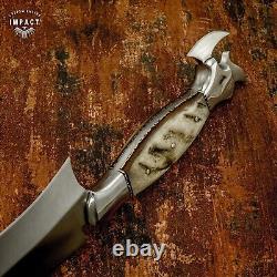 Impact Cutlery Rare Custom Full Tang Bowie Knife Ram Horn Handle- 1561