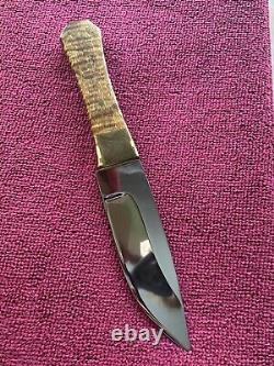 J. P. Miller Custom Tiger Striped Maple Coffin Handle, Spear Point Blade Knife