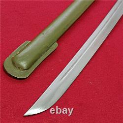 Japan Japanese NCO Sword Samurai Katana Brass Handle Steel Scabbard A809