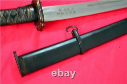 Japan Japanese NCO Sword Samurai Katana Brass Handle Steel Sheath F608