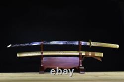 Japan NINJA Sword Katana  Battle Knife BRASS Sheath/Handle Cherry Blossoms