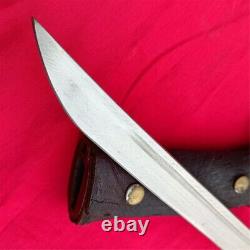 Japan Saber Sword Samurai Katana SignBlade Brass Handle Ox/Hide Steel Sheath AE