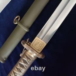 Japanese Military Sword 98 Style Army Samurai Katana Carbon Steel Brass Handle