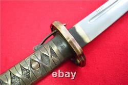 Japanese NCO Sword Samurai Katana Brass Handle Matching Number Steel Saya A754
