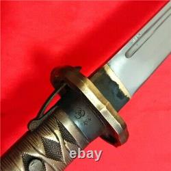Japanese NCO Sword Samurai Katana Brass Handle Matching Number Steel Sheath N