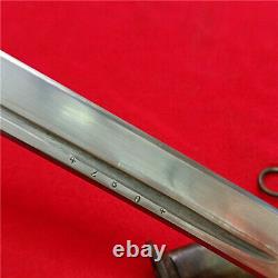 Japanese NCO Sword Samurai Katana Brass Handle Steel Saya Matching Number F849