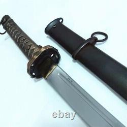 Japanese NCO Sword Samurai Katana Brass Handle Steel Sheath Matching Number C