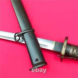 Japanese NCO Sword Samurai Katana Matching Number Brass Handle Steel Saya JP N6